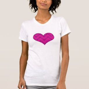 roze hart 3 t-shirt