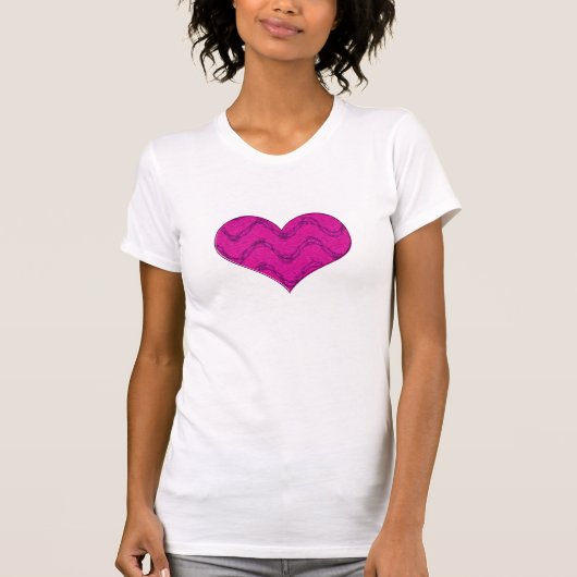 roze hart 3 t-shirt (Voorkant)