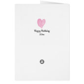 Roze hart 40e geboortedag vrouw (Achterkant)