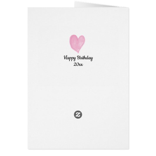 Roze hart 40ste verjaardag schoondochter (Achterkant)