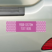 Roze hart aangepast bumpersticker (Op auto)
