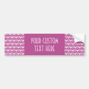 Roze hart aangepast bumpersticker