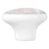 Roze hart Aangepaste keramische knop (Zijkant)