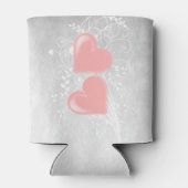 Roze hart Aangepaste Koelbox Blikjeskoeler (Achterkant)