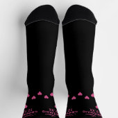 Roze Hart Aangepaste Trouwgetuige Voorstel Sokken (Top)