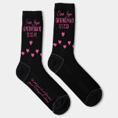 Roze Hart Aangepaste Trouwgetuige Voorstel Sokken (Rechts)