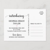 Roze hart | Aankondiging van de geboorte van de zw (Achterkant)