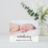 Roze hart | Aankondiging van de geboorte van de zw (Staand voorkant)