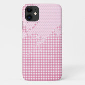 roze hart abstract op gingham Case-Mate iPhone case (Achterkant)