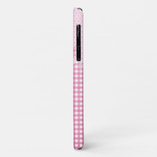 roze hart abstract op gingham Case-Mate iPhone case (Achterkant/links)