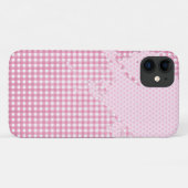 roze hart abstract op gingham Case-Mate iPhone case (Achterkant (horizontaal))