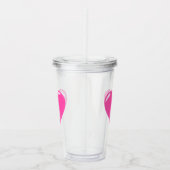 Roze Hart Acryl Tumbler Drinkbeker (Rechts)