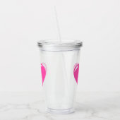 Roze Hart Acryl Tumbler Drinkbeker (Links)