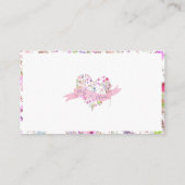 Roze Hart Baby In Bloom Boeken voor Baby Informatiekaartje (Achterkant)