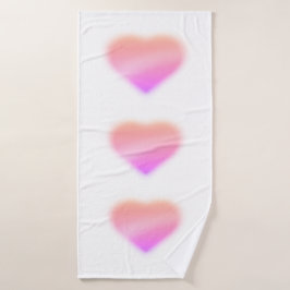 roze hart bad handdoek