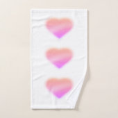roze hart bad handdoek (Handdoek)