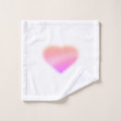 roze hart bad handdoek (Wasdoekje)