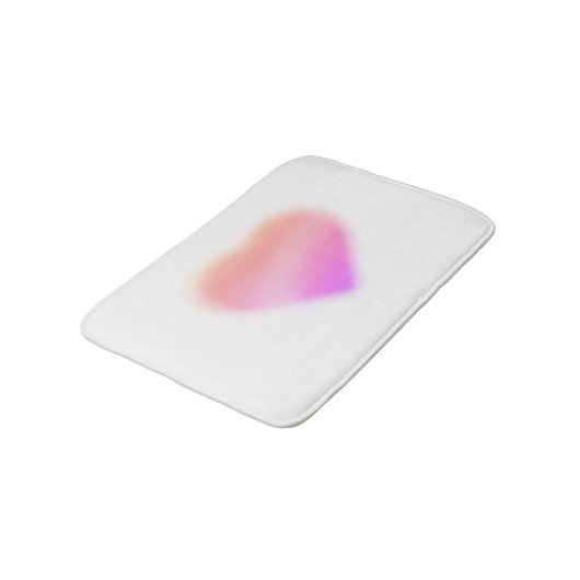 roze hart badmat (Gekanteld)