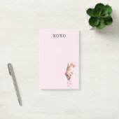 Roze Hart Ballon voetstappen Konijn Post-it® Notes (Kantoor)