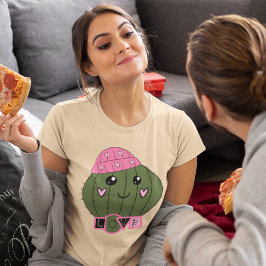 Roze Hart Beanie Cactus Love T-shirt