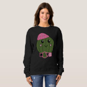 Roze Hart Beanie Cactus Love Trui (Voorkant volledig)