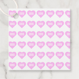Roze hart bedankjes labels