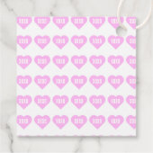 Roze hart bedankjes labels (Achterkant)