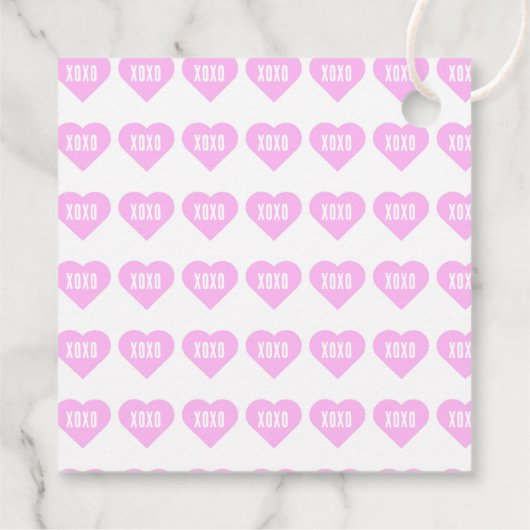 Roze hart bedankjes labels (Achterkant)