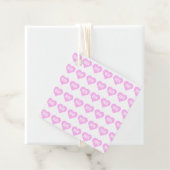 Roze hart bedankjes labels (In situ)