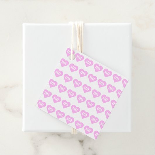 Roze hart bedankjes labels (In situ)