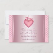 Roze Hart Bedankkaartjes Bedankkaart (Achterkant)