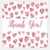 Roze Hart Bedankt Sticker (Voorkant)