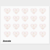 Roze Hart Bedoeld om Bijenhoning Bruiloftsgeschenk Sticker (Vel)