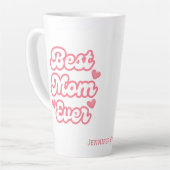 Roze Hart Beste Mam Ooit Kinder Namen Latte Mok (Linkerhoek)