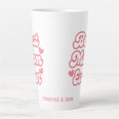 Roze Hart Beste Mam Ooit Kinder Namen Latte Mok (Voorkant)