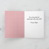 Roze Hart Beste Moeder 2 Foto Moederdag Feestdagen Kaart (Binnen)