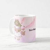 roze hart Betsy Bear mok (Voorkant links)