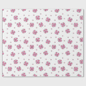 Roze Hart Bloemblaadjes Cadeaupapier (Vlak)