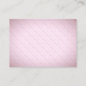 Roze Hart Bloemen Baby shower Behuizing Informatiekaartje (Achterkant)