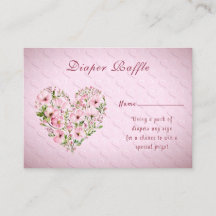 Roze Hart Bloemen Baby shower Behuizing