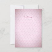 Roze Hart Bloemen Dank u kaart (Achterkant)