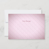 Roze Hart Bloemen Dank u kaart (Achterkant)