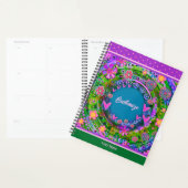  Roze Hart Bloemen  Naam Planner (Display)