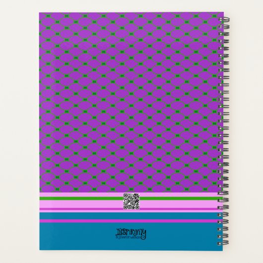  Roze Hart Bloemen  Naam Planner (Achterkant)