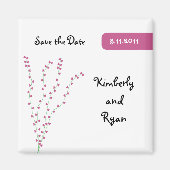 Roze Hart Boom Save the Date Magnet (Voorkant)