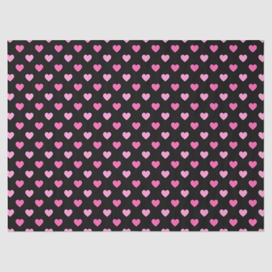 Roze Hart Borstkanker Bewustzijn Patroon Tissuepapier (Voorkant)
