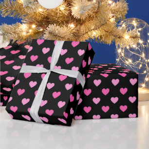 Roze Hart Borstkanker Bewustzijnspatroon Cadeaupapier