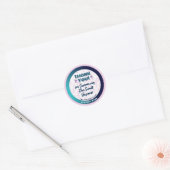 Roze Hart Botanische Bedank Gradient Verpakking Ronde Sticker (Envelop)