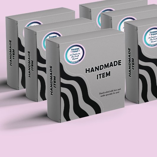 Roze Hart Botanische Bedank Gradient Verpakking Ronde Sticker