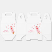 Roze Hart Bow Ice Cream Klaar voor Pop Baby shower Bedankdoosjes (Ongevouwen)